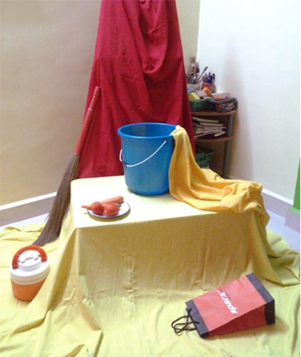 Elementary intermediate exam kids still life setup