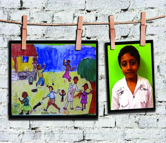 painting of diwali festival